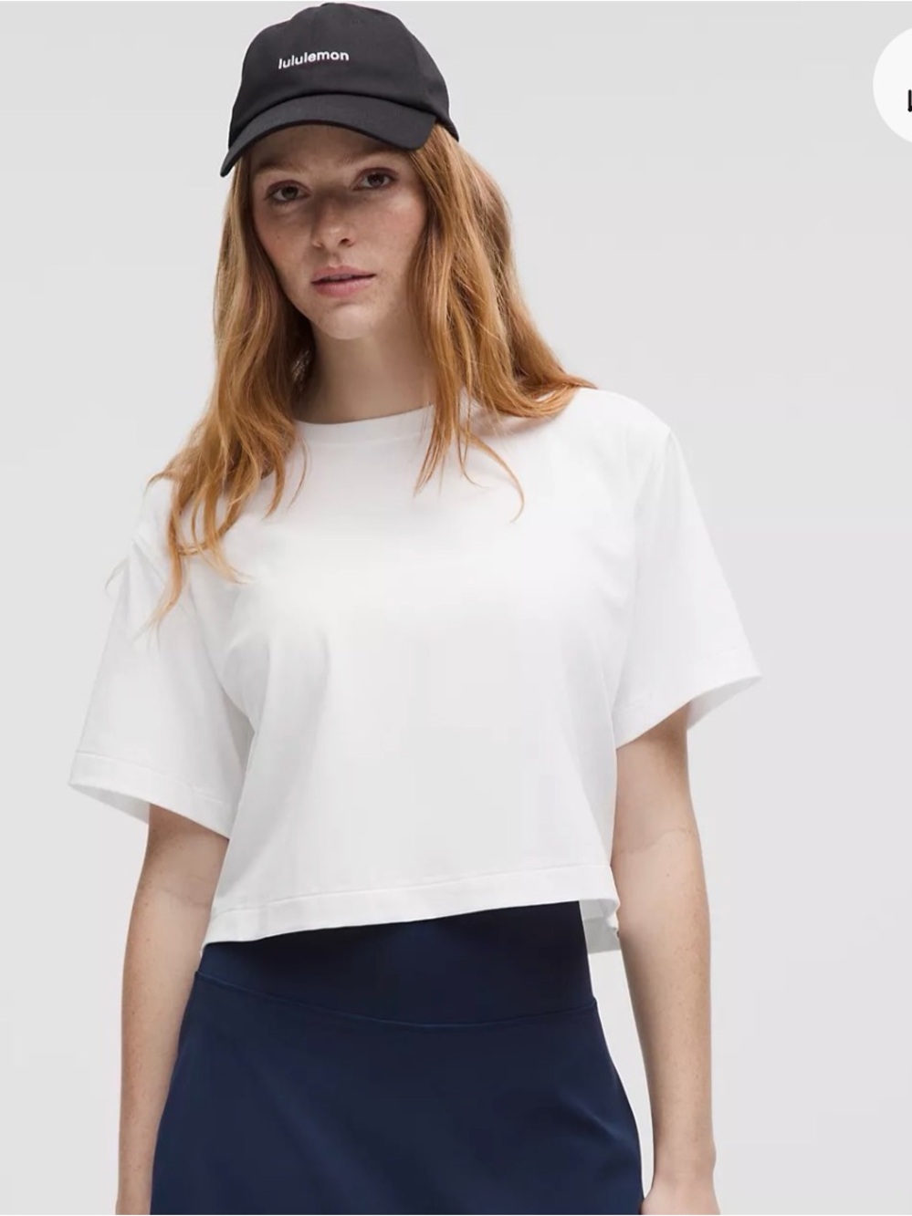 lululemon athletica Light Pink Cropped Crewneck Tee